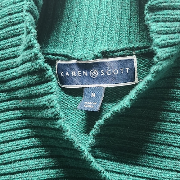 Karen Scott Emerald green sweater, Womens, 100% Cotton, EUC - Picture 2 of 5